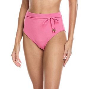Change Of Scenery Womens Belted High-Waist Bikini Bottom, Pink